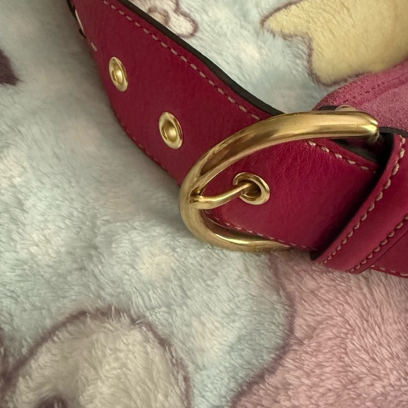 Coach Pink Suede Hobo Bag - Picture 6 of 10